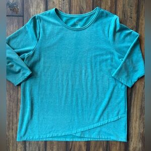 Croft & Barrow Women's Teal/Green Top Sweatshirt Material